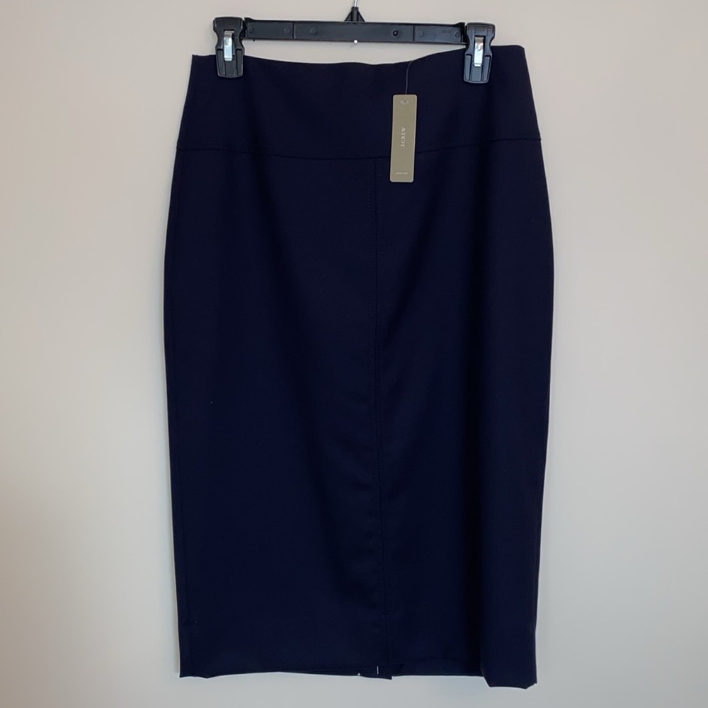 JCrew Navy Pencil Skirt NWT Size 4